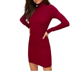 Talula Aritzia ribbed long sleeve turtleneck mini dress Sz XS like new condition